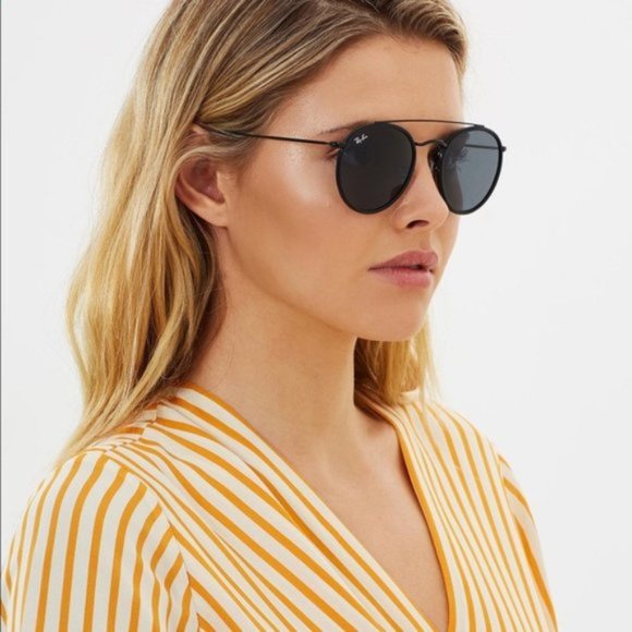 Ray-Ban round bridge black sunglasses main image 3
